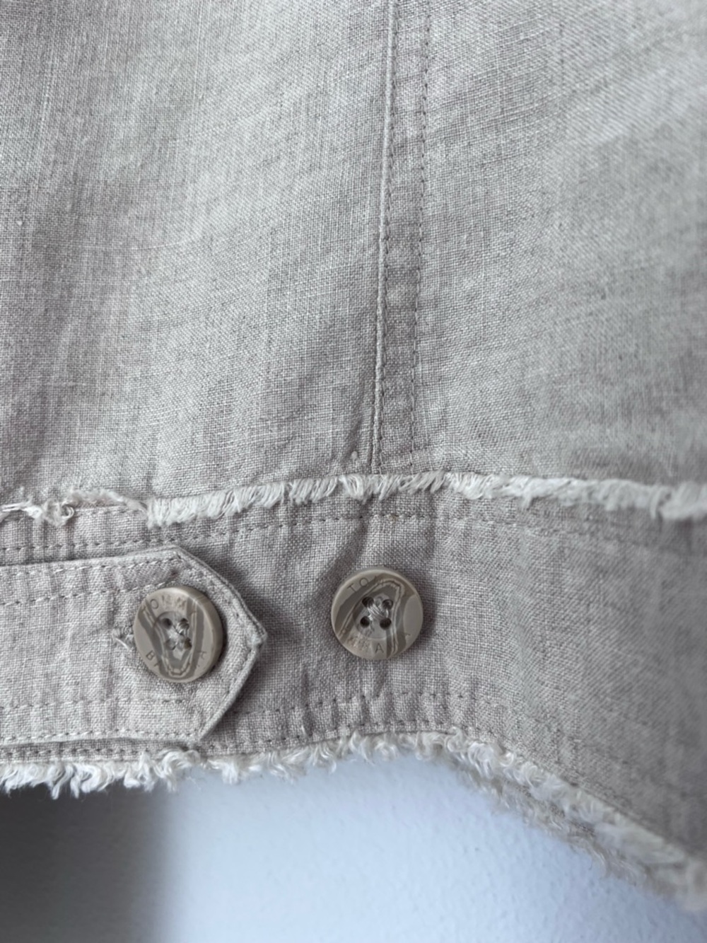 Tommy Bahama Three Palms Women's Light Beige Jean Jacket - Picture 6 of 11